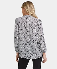 Nydj Women's Puff Sleeve Popover Top