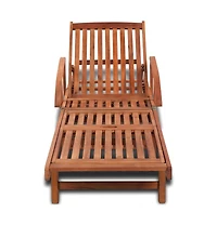 vidaXL Sun Lounger Solid Acacia Wood