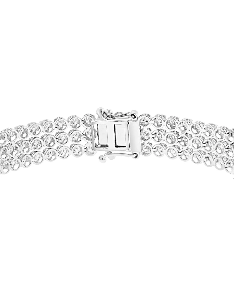 Effy Lab Grown Diamond Triple Row Tennis Bracelet (6 ct. t.w.) in 14k White Gold