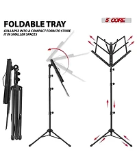 5Core Music Stand For Sheet Music Portable Tripod Adjustable Folding Note Holder