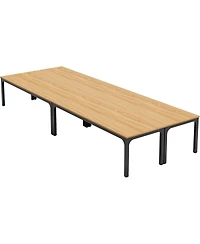 Tribesigns 78.74-Inch Conference Table Set of 2, 13FT Room Table, Large Rectangle Meeting Seminar for 8-10 Person,Long Business T