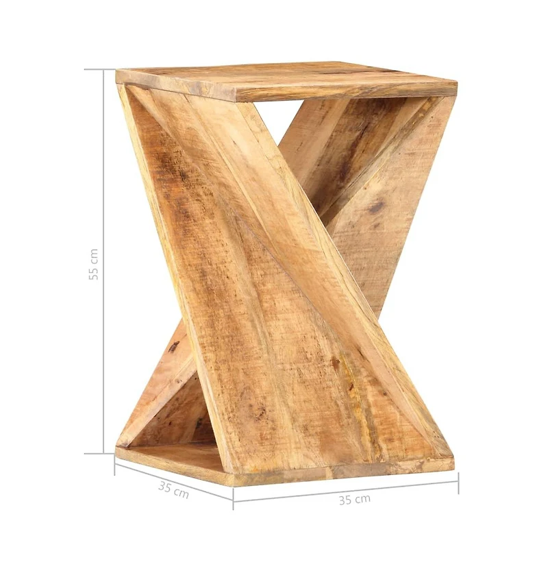 vidaXL Side Table 13.8"x13.8"x21.7" Solid Mango Wood