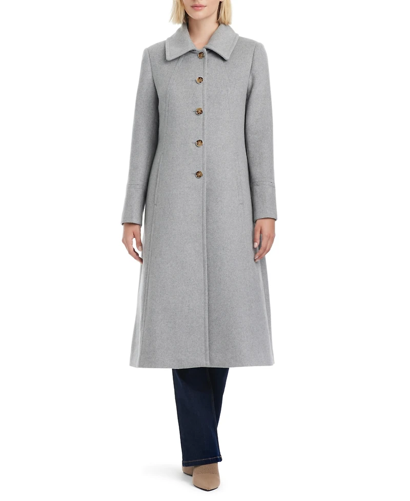 Vince Camuto Women's Single-Breasted Maxi Coat W/ Detachable Faux Fur