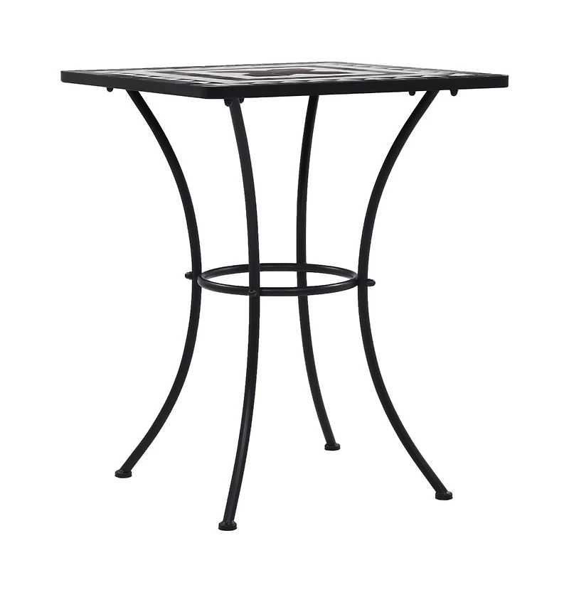 vidaXL Mosaic Bistro Table Black and White 23.6" Ceramic