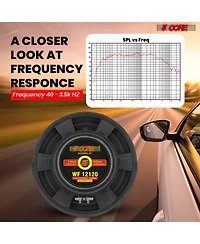 5 Core Subwoofer Speaker 12 Inch Car Subs 1200W Peak Pro Audio 4Ohm Replacement Subwoofers Para Carro - 1PC