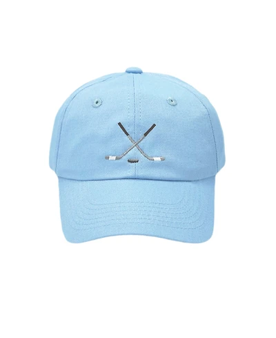 Bits & Bows Boys' Hockey Baseball Hat Blue
