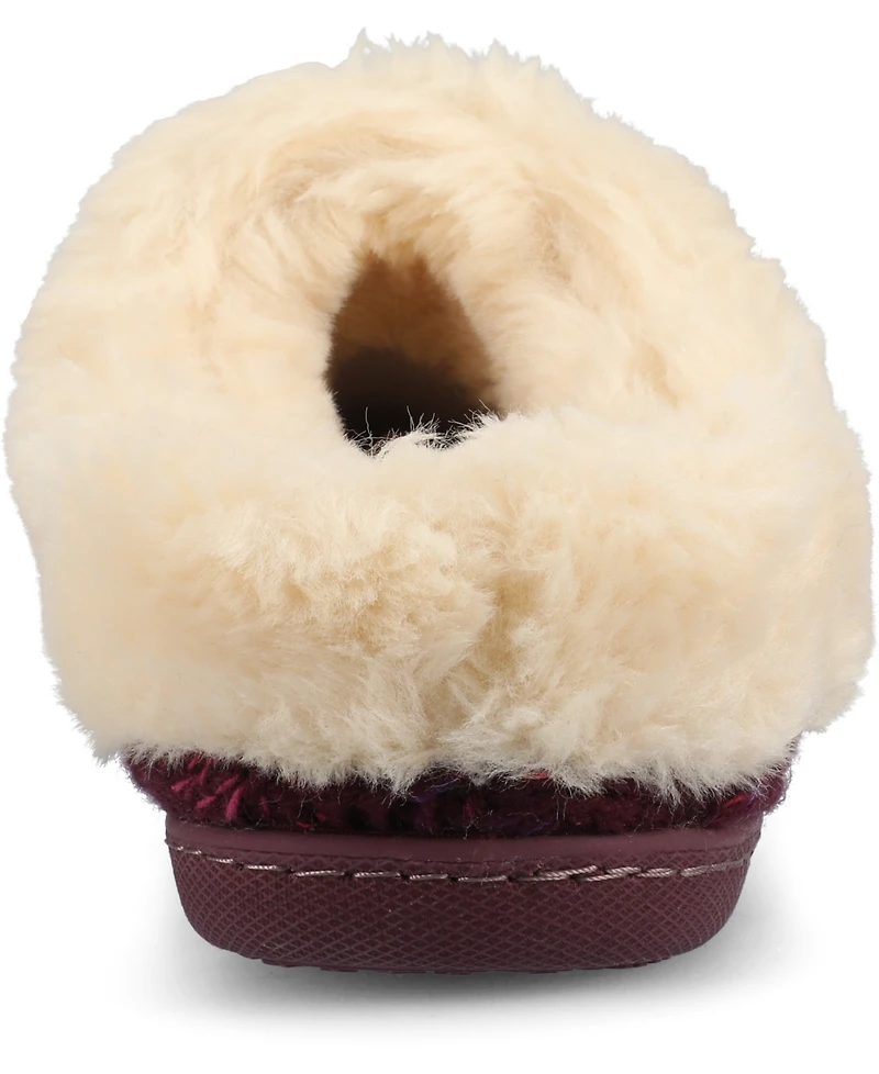 Journee Collection Women's Adiah Round Toe Knitted Clog Slippers