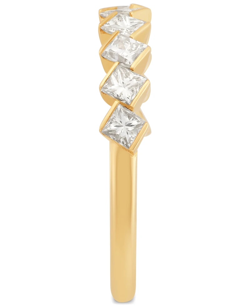Diamond Princess-Cut Diagonal Set Ten Stone Band (1 ct. t.w.) in 14k Gold