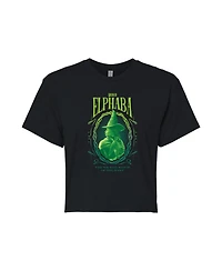 Hybrid Apparel Juniors Trendy Wicked Elphaba Graphic Cropped T-Shirt