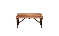 Slickblue 2-Person Rustic Garden Bench, Outdoor Wagon Wheel Porch Bench for Backyard Patio Garden, Brown