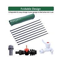 Slickblue 132 Gallon Folding Rain Barrel Portable Water Collector for Sustainable Gardening