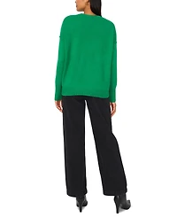 Sam & Jess Women's Embellished Pearl Crewneck Sweater