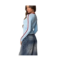 Edikted Womens Cherry 8 Long Sleeve T Shirt