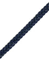 Bulova Blue Leather Braided Bracelet