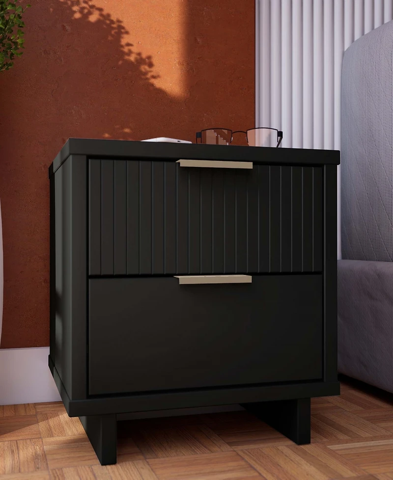 Manhattan Comfort Granville 2-Piece 2-Drawer Nightstand Set