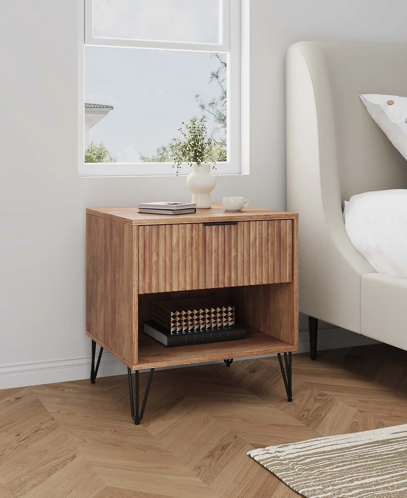 Manhattan Comfort Dumbo 1-Drawer Modern Nightstand