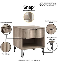 Manhattan Comfort Dumbo 1-Drawer Modern Nightstand