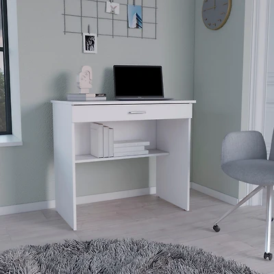 Storage Storage Desk, Spacious Stylish with Drawer and Shelf
