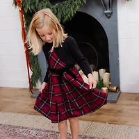 Hope & Henry Little Girls Organic Flutter Sleeve Peter Pan Collar Party Dress
