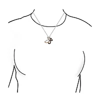 Bling Jewelry Kitty Cat Pendant Necklace: Cubic Zirconia Cz Black & White Kitten Cats Jewelry in Two-Tone Rose Gold and Silver Plated Best Friends and