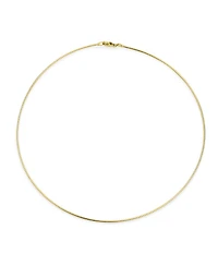 Bling Jewelry Basic Simple Thin Slider Omega Cubetto Chain Snake Choker Flex Collar Necklace Gold Plated .925 Silver Sterling Add Pendant 16 Inch