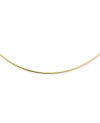 Bling Jewelry Basic Simple Thin Slider Omega Cubetto Chain Snake Choker Flex Collar Necklace Gold Plated .925 Silver Sterling Add Pendant 16 Inch
