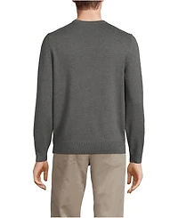 Lands' End Men's Fine Gauge Cotton Crew Neck Sweater