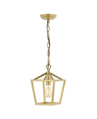Jonathan Y Oslin 8" 1-Light Vintage Farmhouse Iron Chain Pagoda Led Pendant
