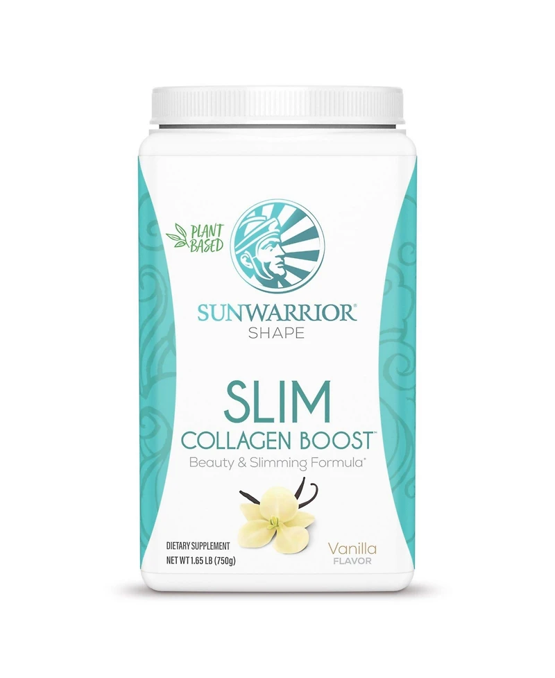 Sunwarrior Slim Collagen Boost Protein Powder, Beauty & Slimming Formula, Plant-Based Protein, Vanilla Flavor, Sunwarrior, 750gm