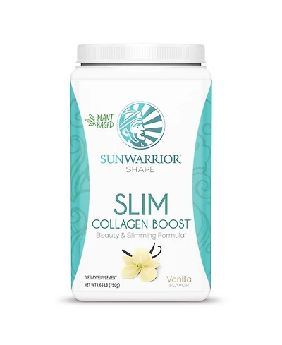 Sunwarrior Slim Collagen Boost Protein Powder, Beauty & Slimming Formula, Plant-Based Protein, Vanilla Flavor, Sunwarrior, 750gm