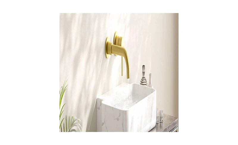 Wall Mount Faucet for Bathroom Sink or Bathtub Sleek and Space-Saving Design