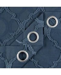 Chanasya Premium 2-Panel Faux Linen Shimmer Textured Sheer Curtain Panels