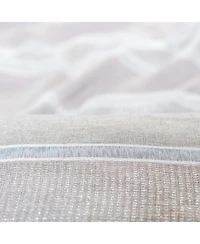 Chanasya Premium 2-Panel Faux Linen Shimmer Textured Sheer Curtain Panels