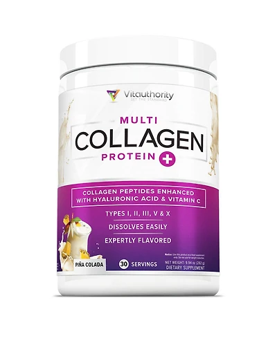 Multi Collagen Protein Plus, Pina Colada, Vitauthority, 285gm