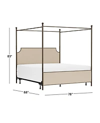 Hillsdale 52" Metal McArthur King Canopy Bed
