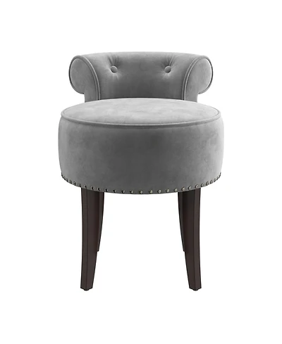 Hillsdale 22.5" Wood and Upholstered Lena Vanity Stool