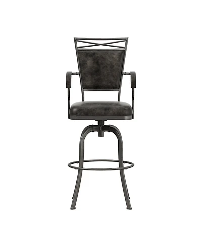 Hillsdale 48.5" Metal Bridgetown Bar Height Swivel Stool