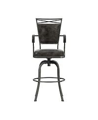 Hillsdale 48.5" Metal Bridgetown Bar Height Swivel Stool