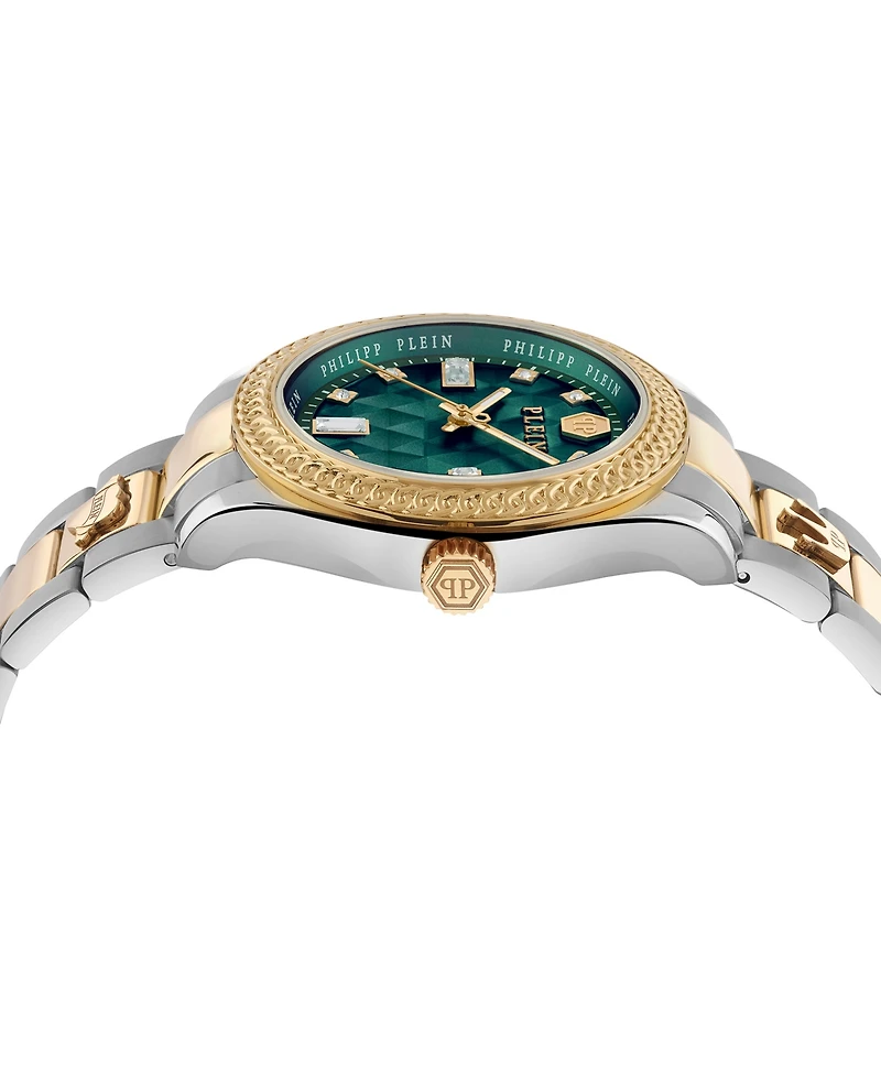 Philipp Plein Women's Queen Crystal Two-Tone Stainless Steel Bracelet Watch 38mm