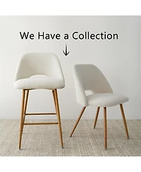 Maison Boucle 26 Inch Boucle Counter Stool Set Of 2 with Metal Legs-Maison Boucle