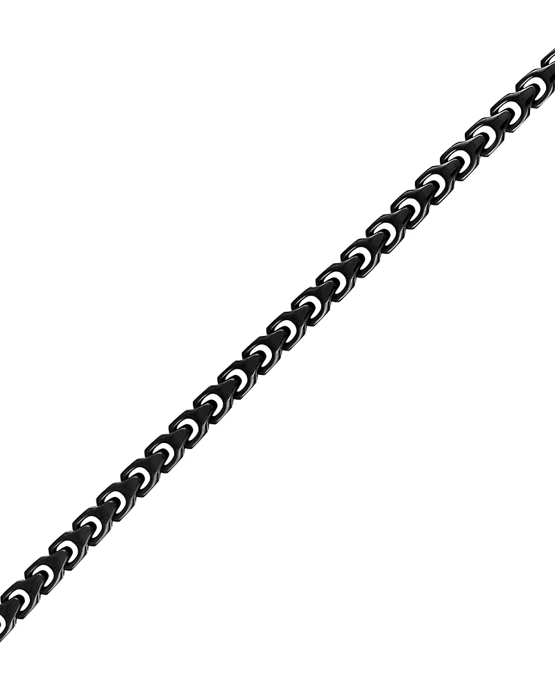 Bulova Black-Tone Stainless Steel Link Chain Bracelet