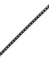 Bulova Black-Tone Stainless Steel Link Chain Bracelet