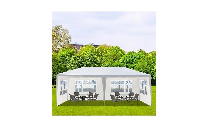 Slickblue Outdoor Party Tent with 4 Removable Sidewalls for Versatile Event Spaces