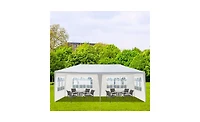 Slickblue Outdoor Party Tent with 4 Removable Sidewalls for Versatile Event Spaces