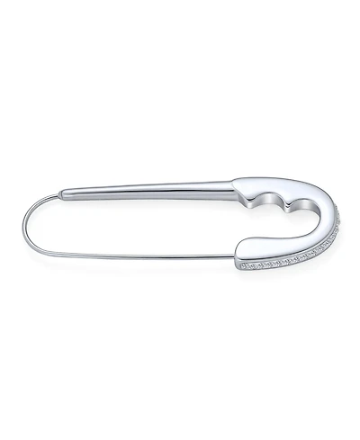 Bling Jewelry Safety Pin Brooche Pin for Support with Crystal Accent Stainless Steel 2-Inch