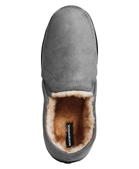 Weatherproof Men's Microsuede Twin Gore Clog with Faux Fur Lining and Indoor-Outdoor Sole Slipper