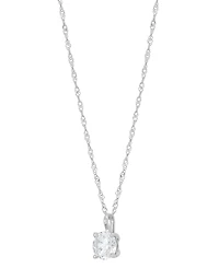 Diamond Solitaire 18" Pendant Necklace (1/2 ct. t.w.) 14k Gold