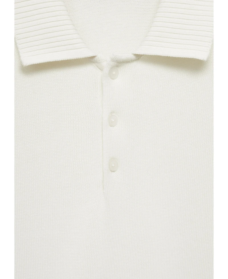 Mango Men's Fine-Knit Cotton Polo Shirt