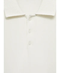 Mango Men's Fine-Knit Cotton Polo Shirt