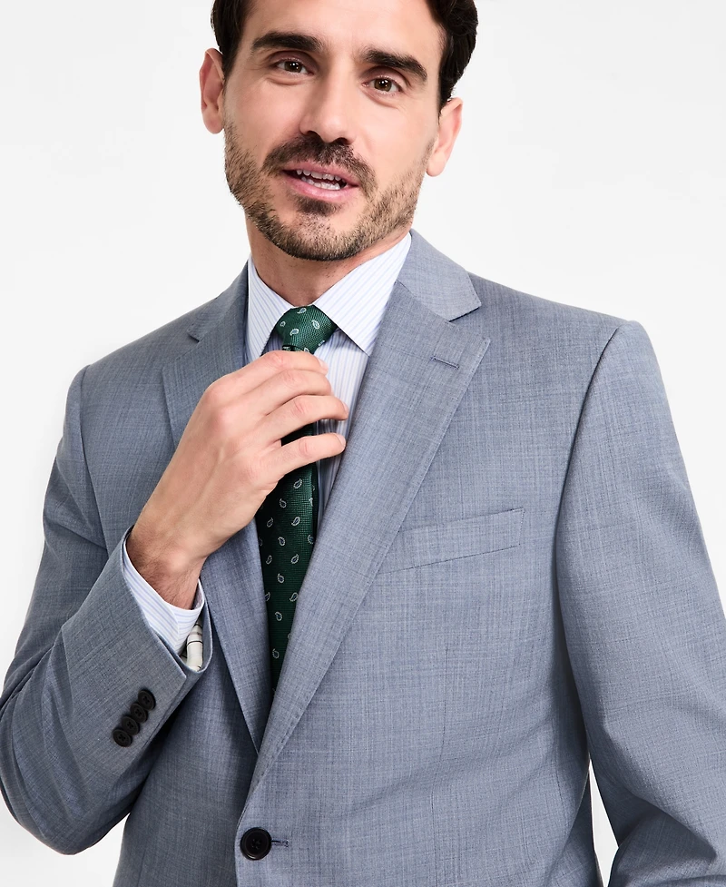 B by Brooks Brothers Men's Wool-Blend Stretch Classic-Fit Suit Separates Jacket